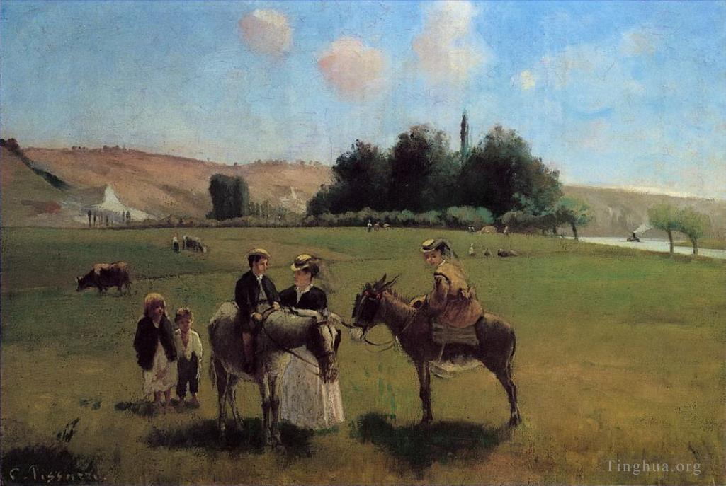 卡米耶·毕沙罗作品《拉罗什盖永,(la,Roche,Guyon),骑驴之旅》