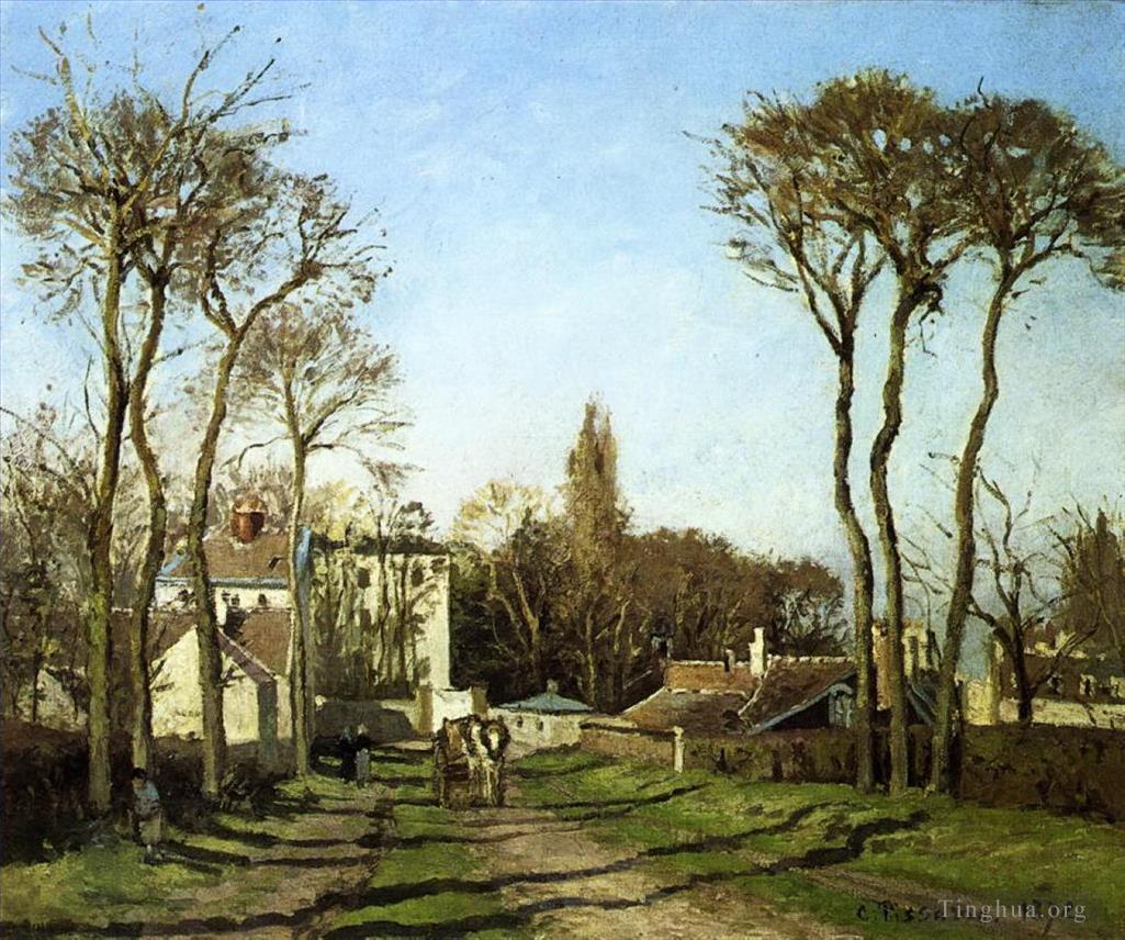 卡米耶·毕沙罗作品《voisins,yvelines,村庄的入口,1872》