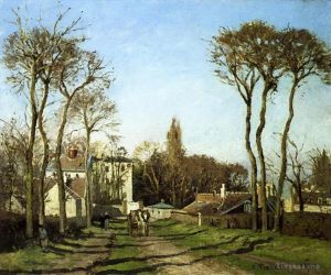 艺术家卡米耶·毕沙罗作品《voisins,yvelines,村庄的入口,1872》
