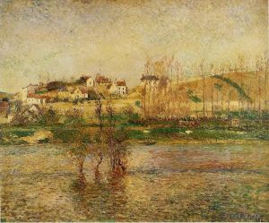 艺术家卡米耶·毕沙罗作品《1882,年蓬图瓦兹洪水》