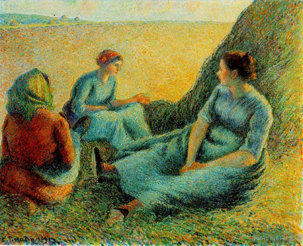 卡米耶·毕沙罗作品《干草机休息,1891》