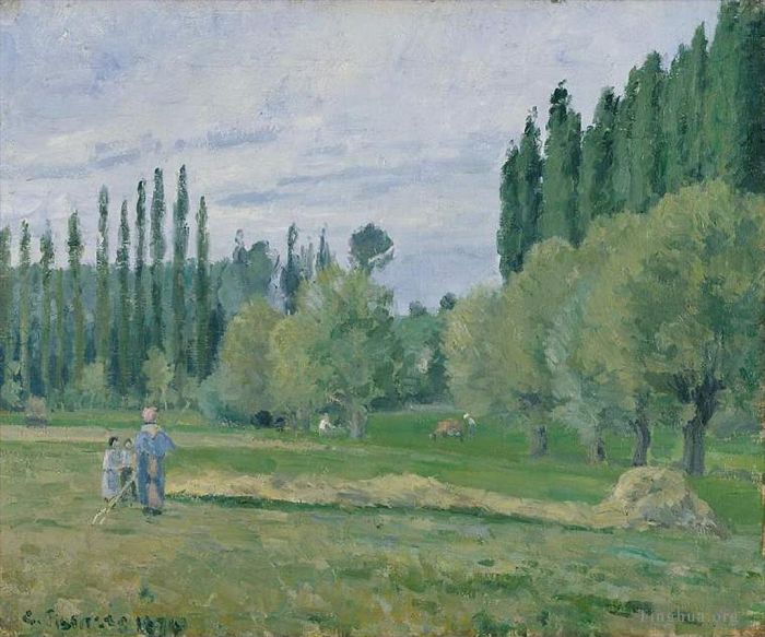 卡米耶·毕沙罗 的油画作品 -  《割草,1874》