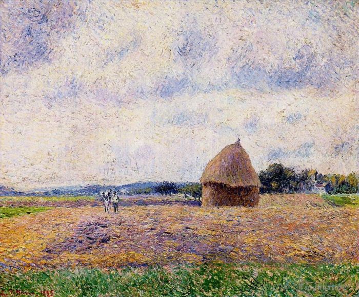 卡米耶·毕沙罗 的油画作品 -  《干草堆时代,1885》