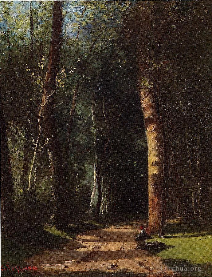 卡米耶·毕沙罗 的油画作品 -  《在树林里》