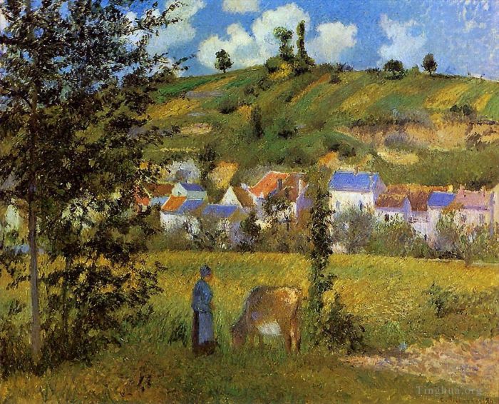 卡米耶·毕沙罗 的油画作品 -  《Chaponval,的风景,1880》
