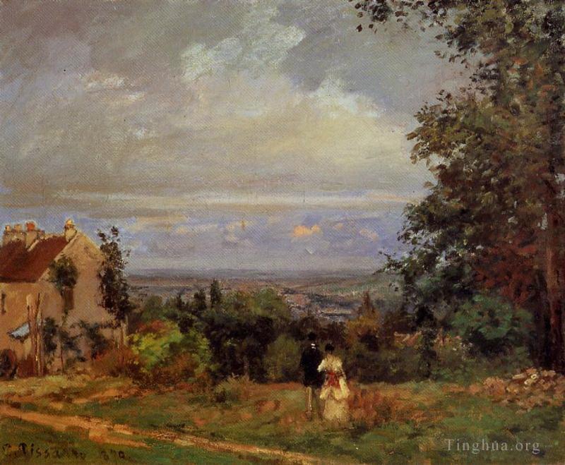 卡米耶·毕沙罗作品《卢韦西安附近的风景,1870》