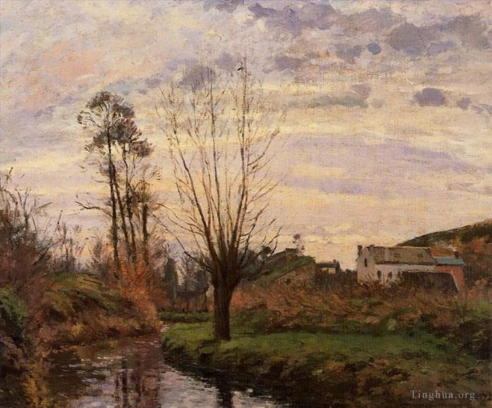 卡米耶·毕沙罗 的油画作品 -  《小溪风景,1872》