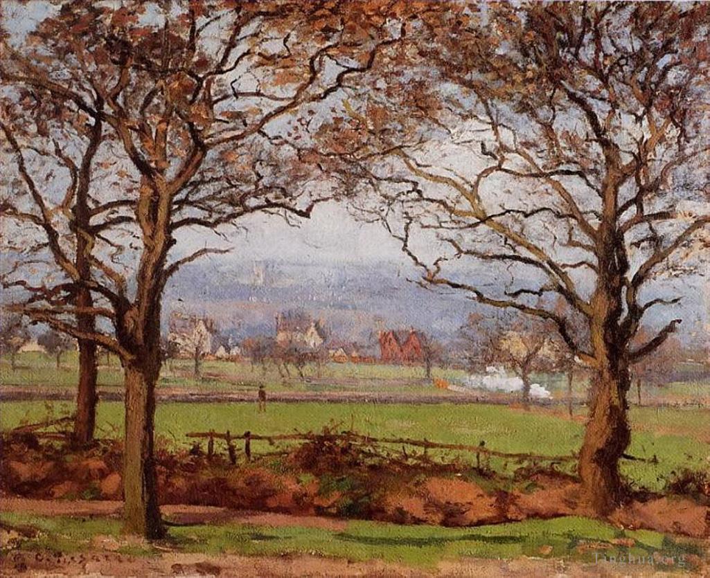 卡米耶·毕沙罗作品《靠近,sydenham,山，眺望下诺伍德,1871》