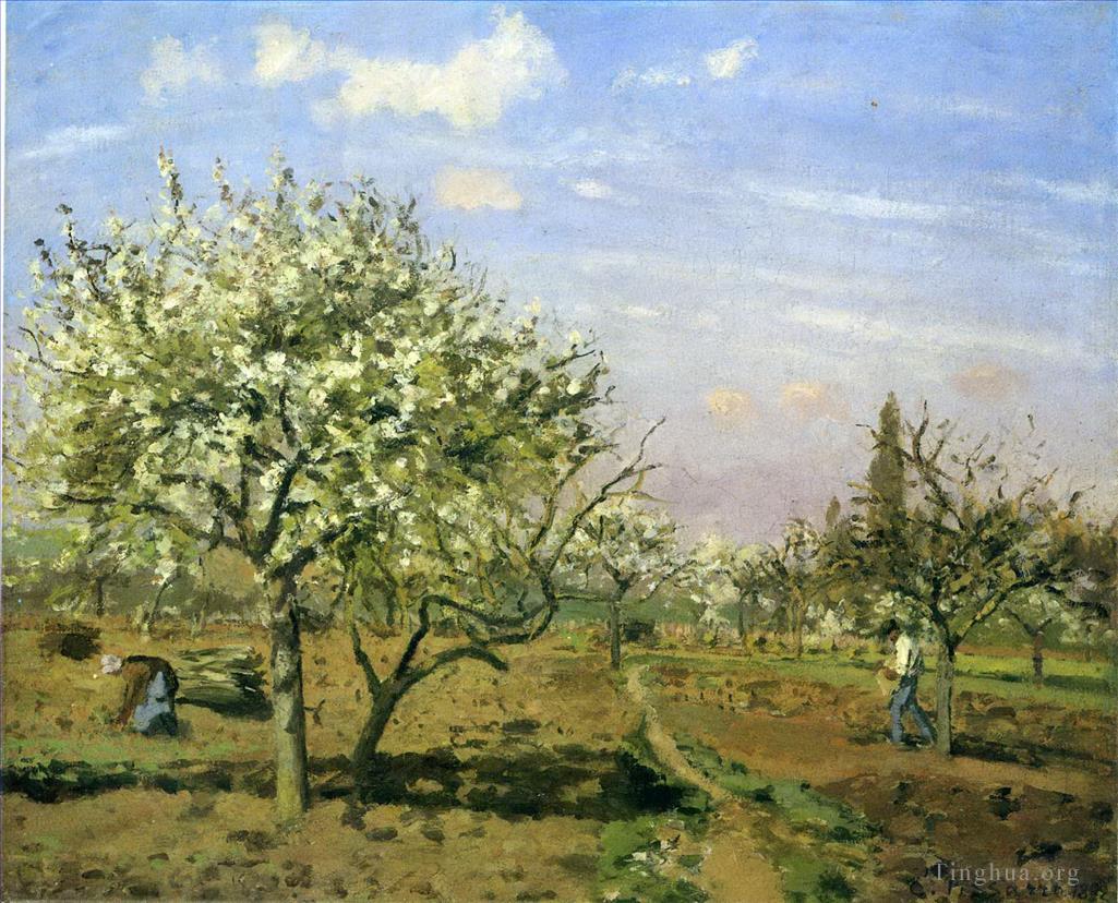 卡米耶·毕沙罗作品《卢维西安盛开的果园,1872》