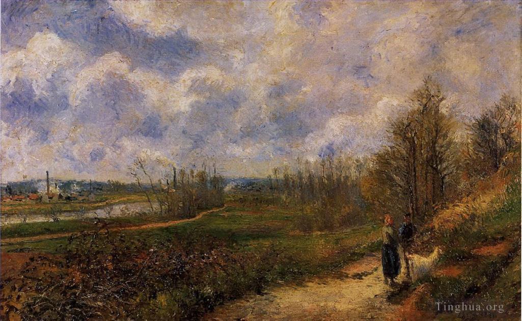 卡米耶·毕沙罗作品《通往,le,Chou,pontoise,的道路,1878》