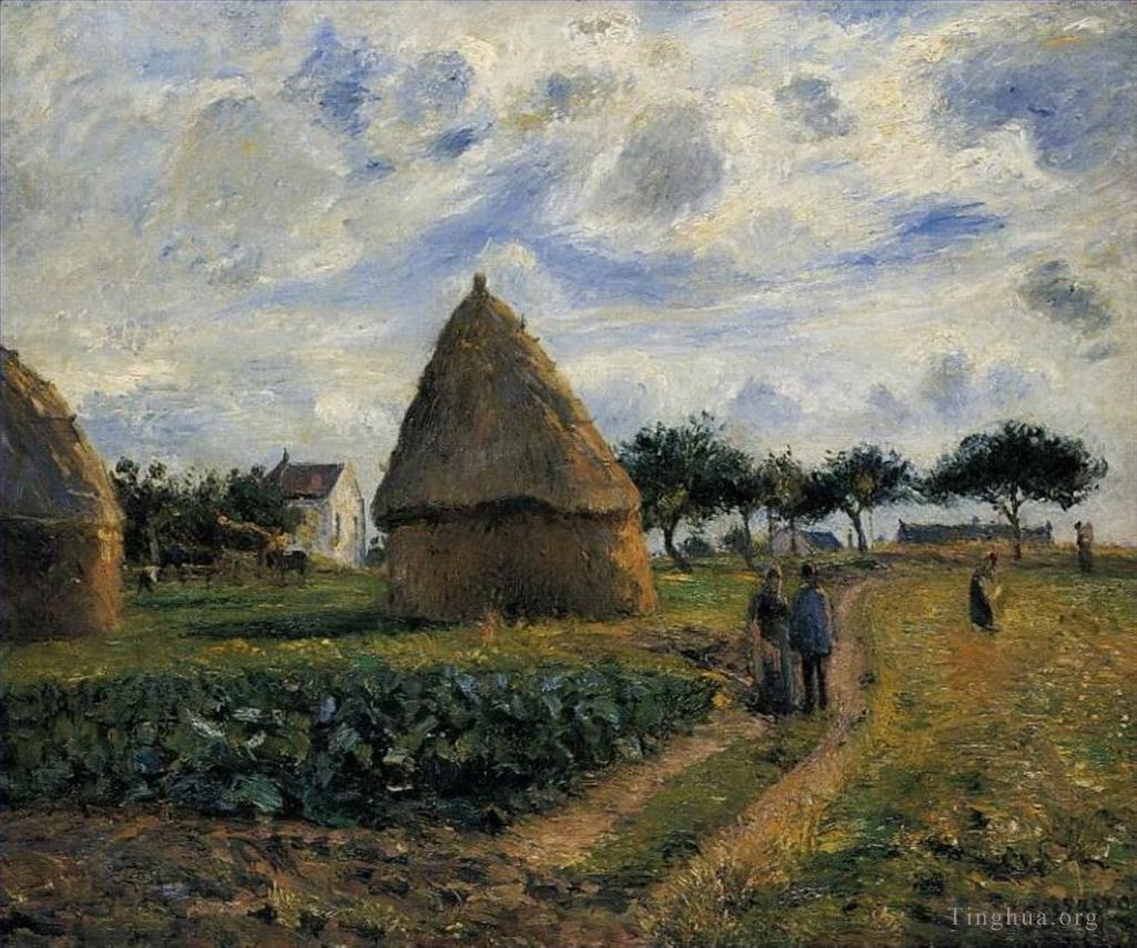 卡米耶·毕沙罗作品《农民和干草堆,1878》