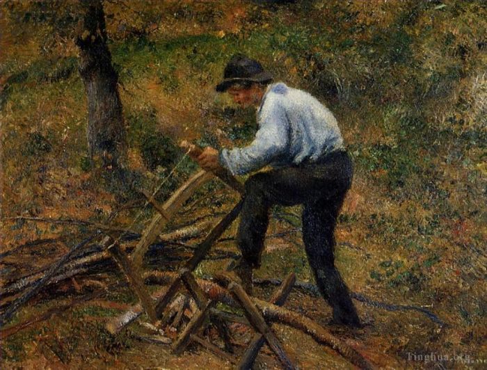卡米耶·毕沙罗 的油画作品 -  《佩雷瓜锯木,pontoise,1879》
