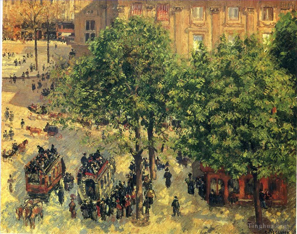 卡米耶·毕沙罗作品《法国剧院广场,1898,年春季》