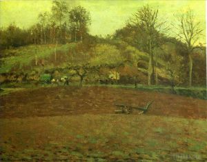 艺术家卡米耶·毕沙罗作品《耕地,1874》