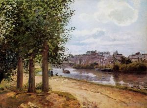 艺术家卡米耶·毕沙罗作品《瓦兹河畔蓬图瓦兹,1872》