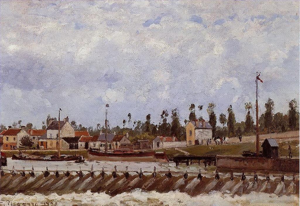 卡米耶·毕沙罗作品《蓬图瓦兹大坝,1872》