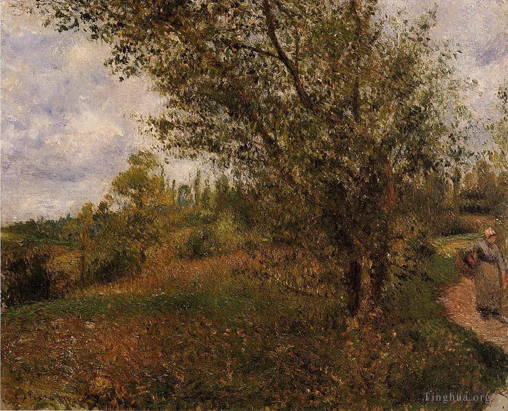 卡米耶·毕沙罗作品《蓬图瓦兹田野风景,1879》