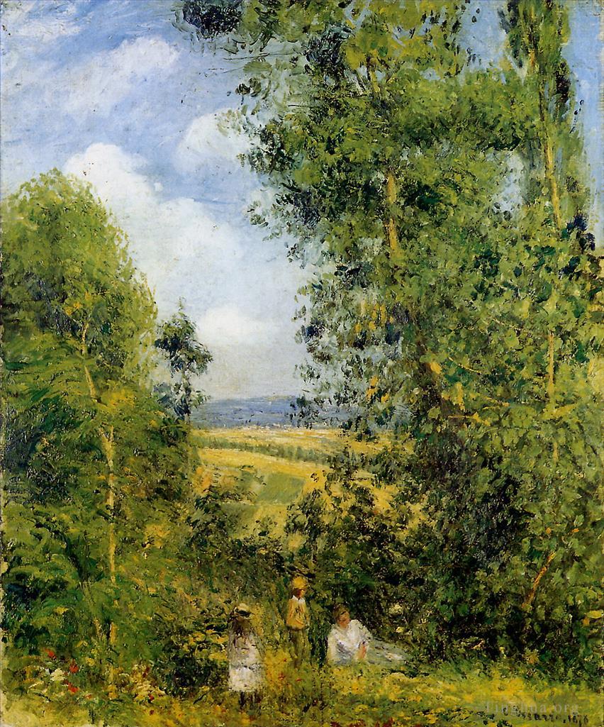 卡米耶·毕沙罗作品《蓬图瓦兹在树林里休息,1878》