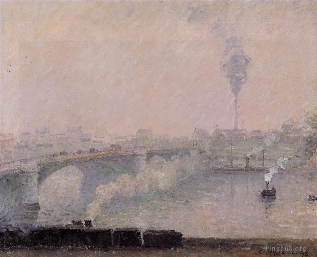 卡米耶·毕沙罗作品《鲁昂雾效果,1898》
