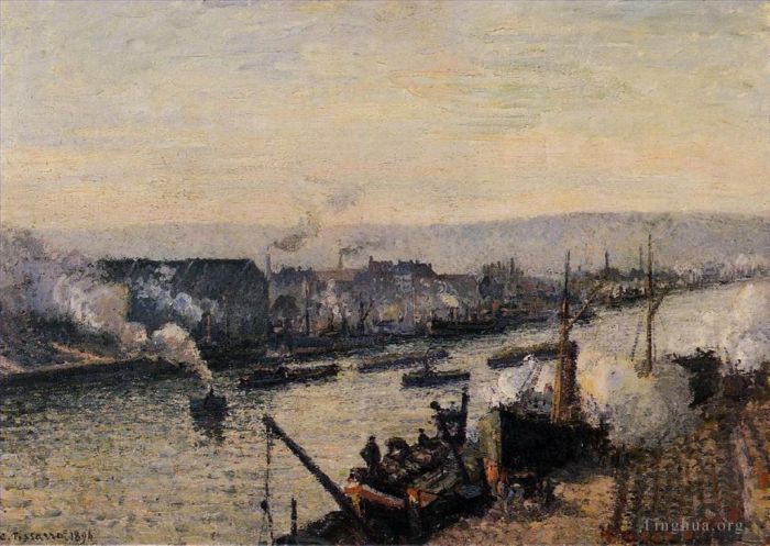 卡米耶·毕沙罗 的油画作品 -  《圣塞韦鲁昂港,1896》
