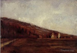 艺术家卡米耶·毕沙罗作品《1866,年冬季马恩河畔研究》