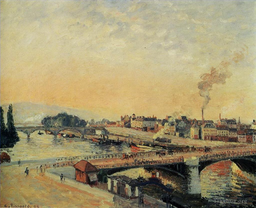 卡米耶·毕沙罗作品《鲁昂日出,1898》
