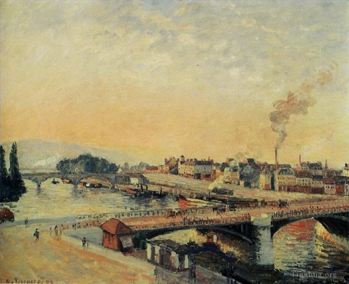 卡米耶·毕沙罗 的油画作品 -  《鲁昂日出,1898》