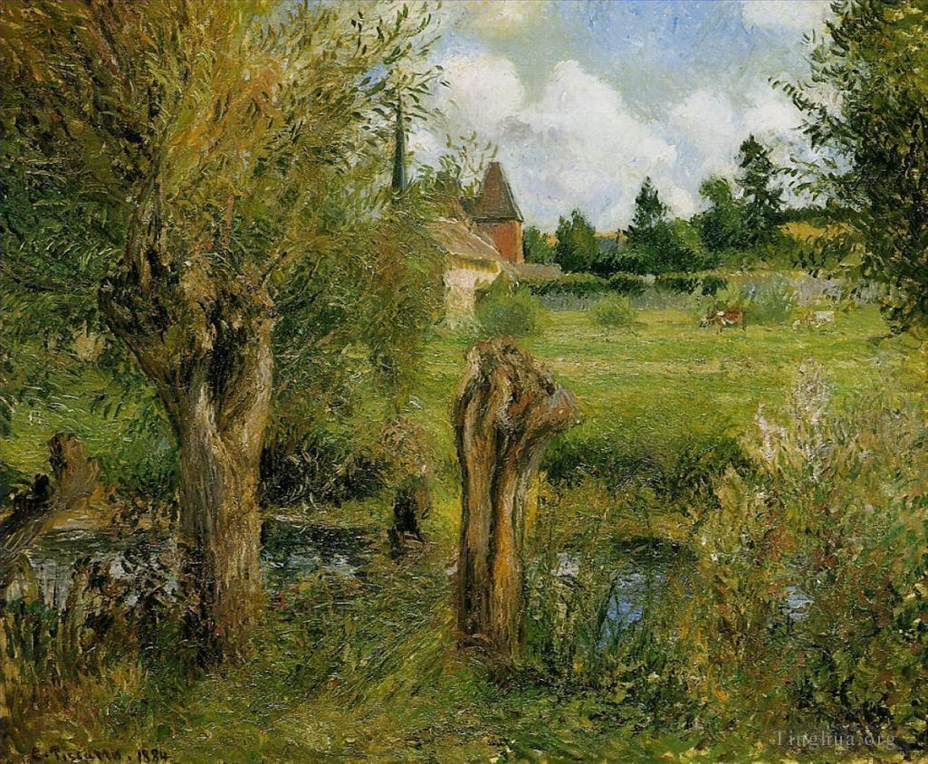 卡米耶·毕沙罗作品《埃拉格尼,1884,年的埃普特河岸》