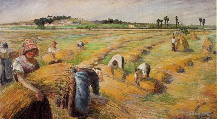 卡米耶·毕沙罗 的油画作品 -  《收获,1882》