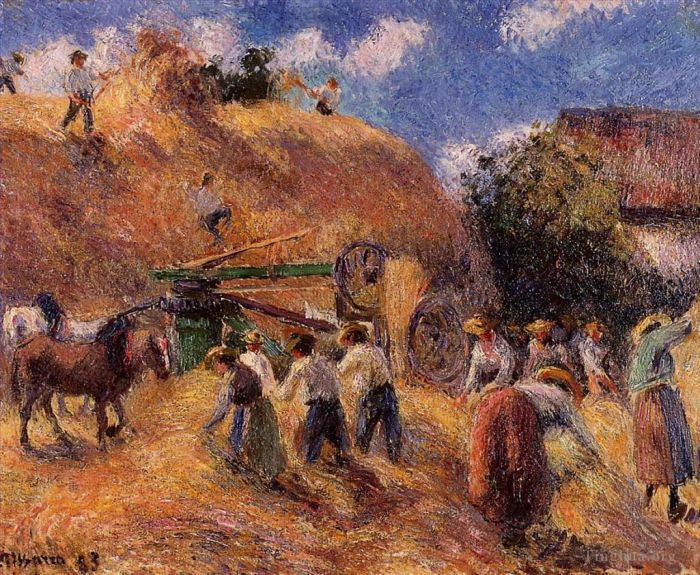 卡米耶·毕沙罗 的油画作品 -  《收获,1883》