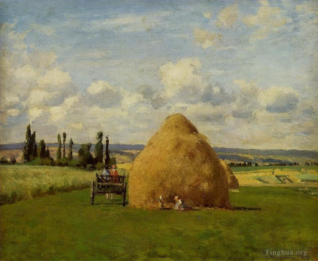 卡米耶·毕沙罗作品《蓬图瓦兹的干草堆,1873》