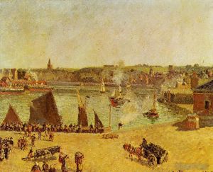 艺术家卡米耶·毕沙罗作品《迪耶普内港,1902》