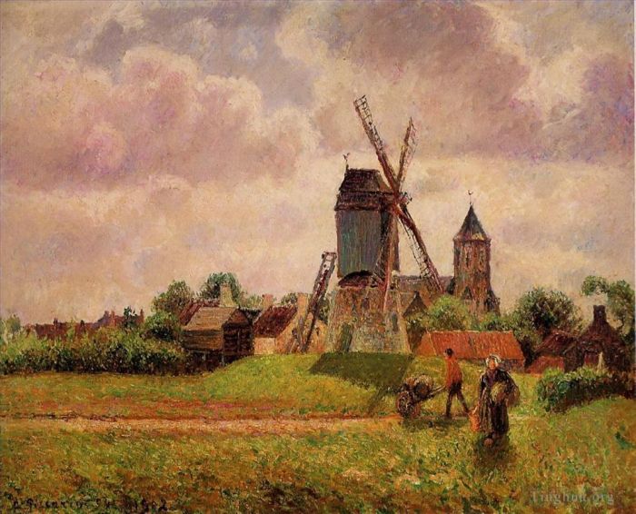 卡米耶·毕沙罗 的油画作品 -  《比利时敲克风车》