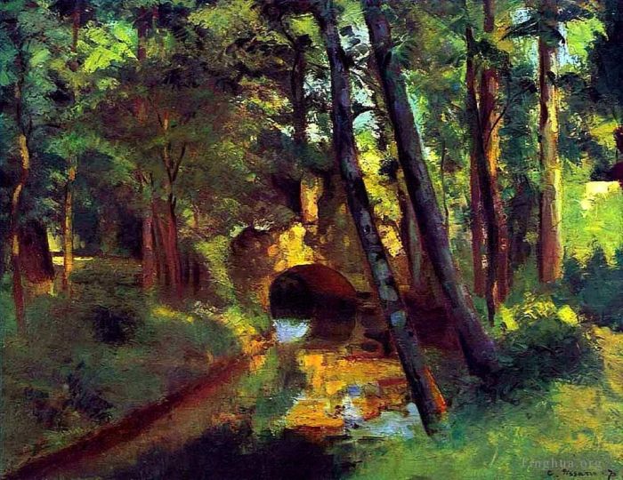 卡米耶·毕沙罗 的油画作品 -  《蓬图瓦兹小桥,1871》