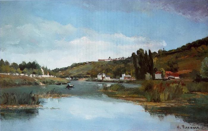 卡米耶·毕沙罗 的油画作品 -  《切纳维耶尔的马恩河,1864》