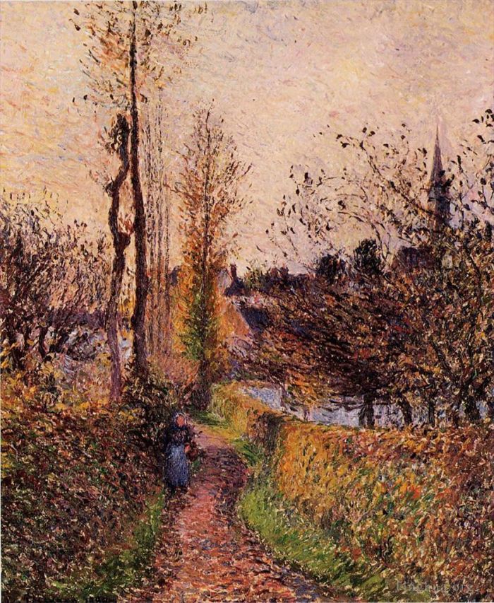 卡米耶·毕沙罗 的油画作品 -  《盆阁之路,1884》
