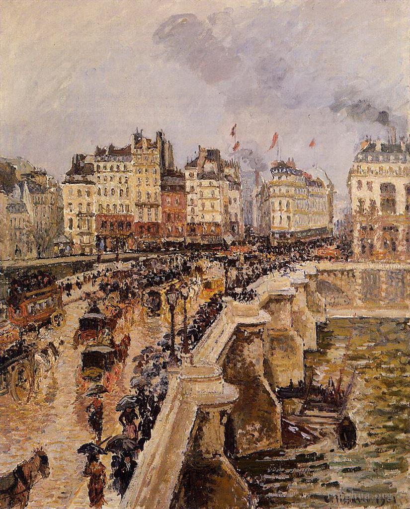 卡米耶·毕沙罗作品《1901年雨后的新桥》