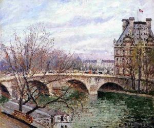 艺术家卡米耶·毕沙罗作品《皇家桥和花亭》