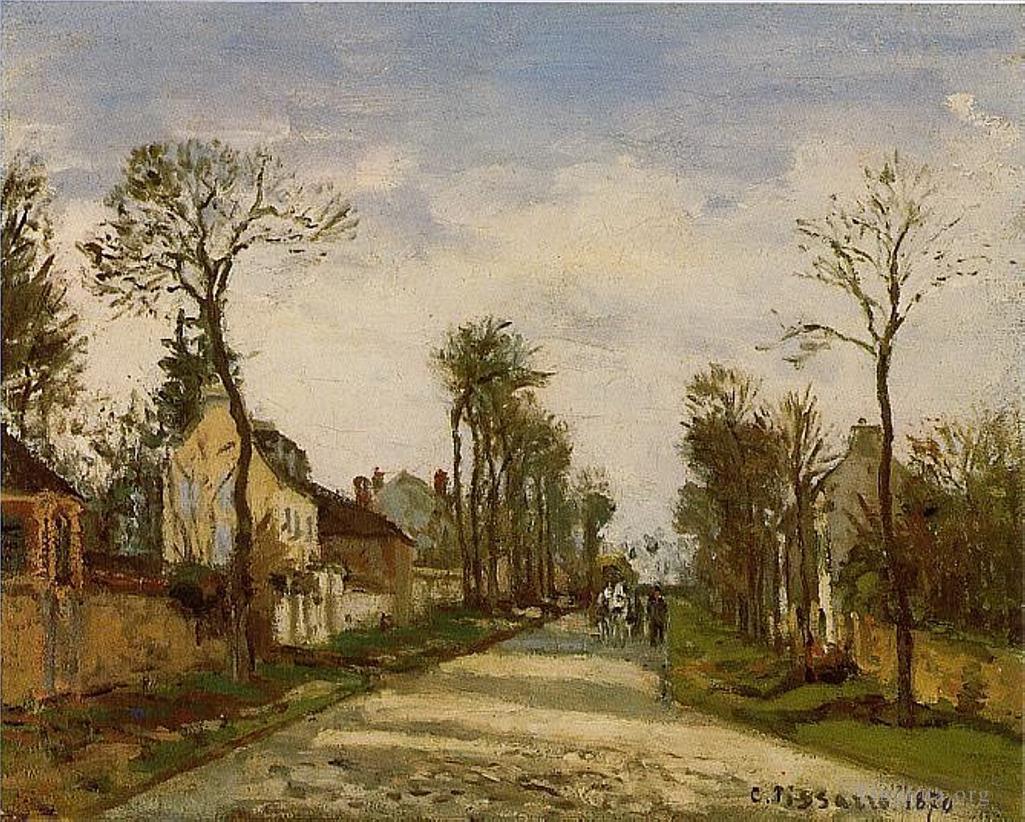 卡米耶·毕沙罗作品《卢韦西安的凡尔赛之路,1870》