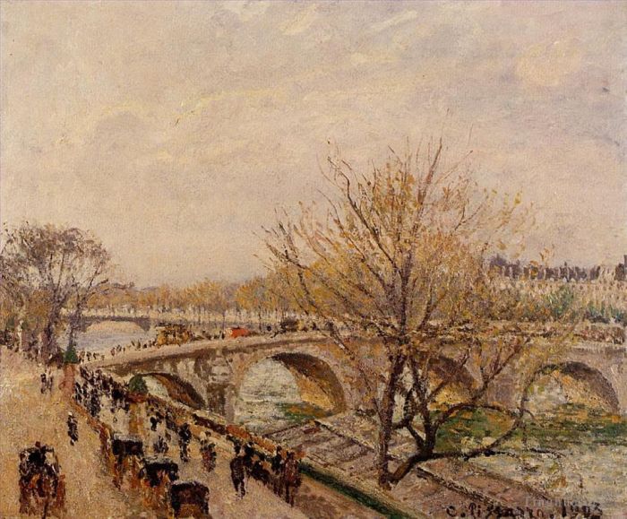 卡米耶·毕沙罗 的油画作品 -  《巴黎皇家桥塞纳河,1903》