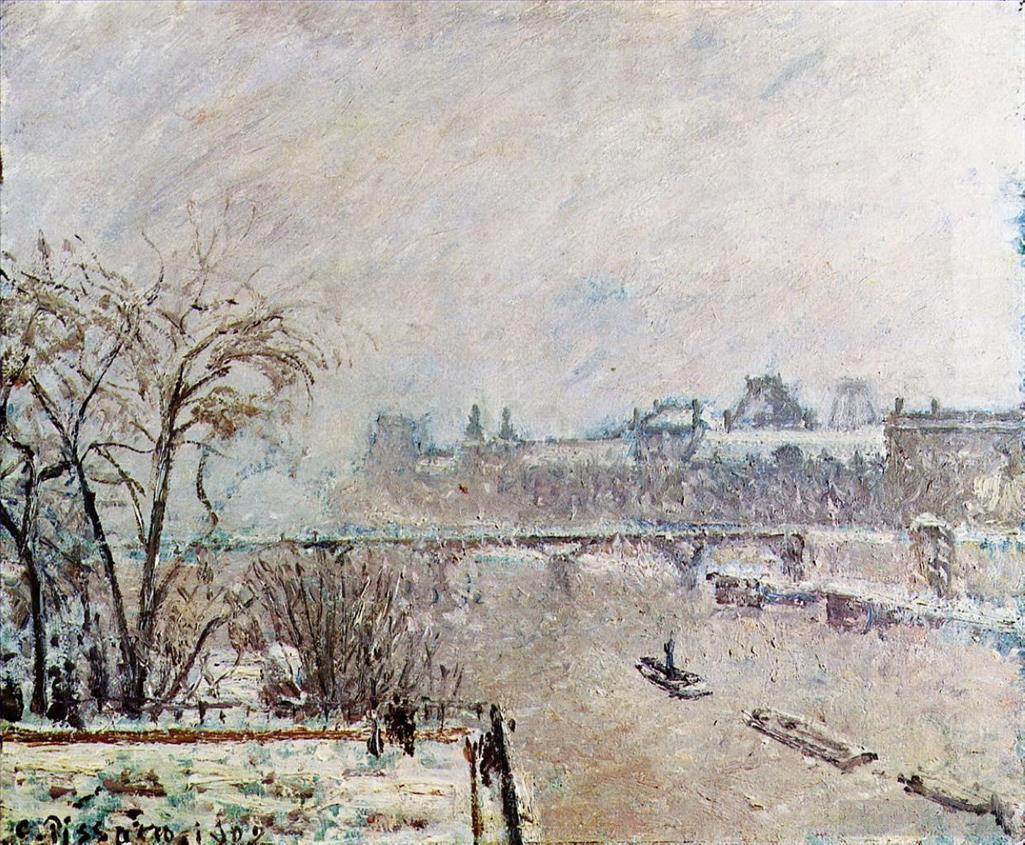卡米耶·毕沙罗作品《从新桥看塞纳河,1902,年冬天》