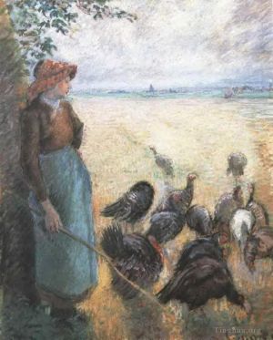 艺术家卡米耶·毕沙罗作品《土耳其女孩,1884》