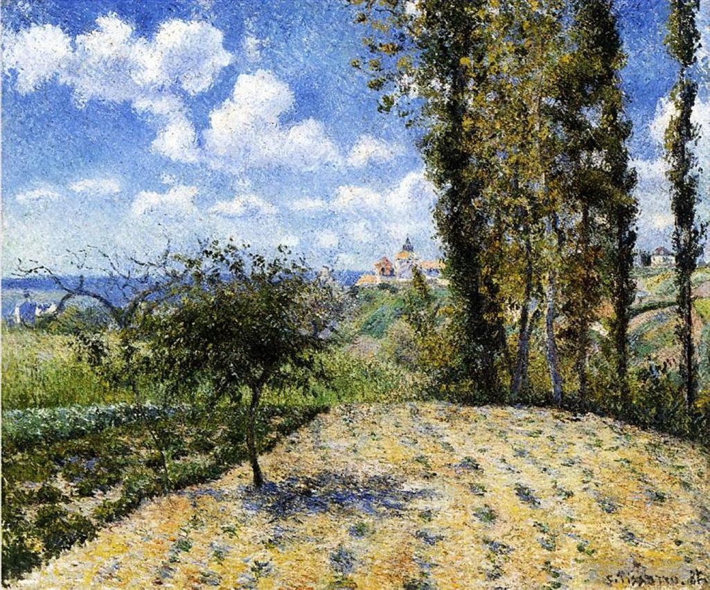 卡米耶·毕沙罗作品《1881,年春蓬图瓦兹监狱景观》