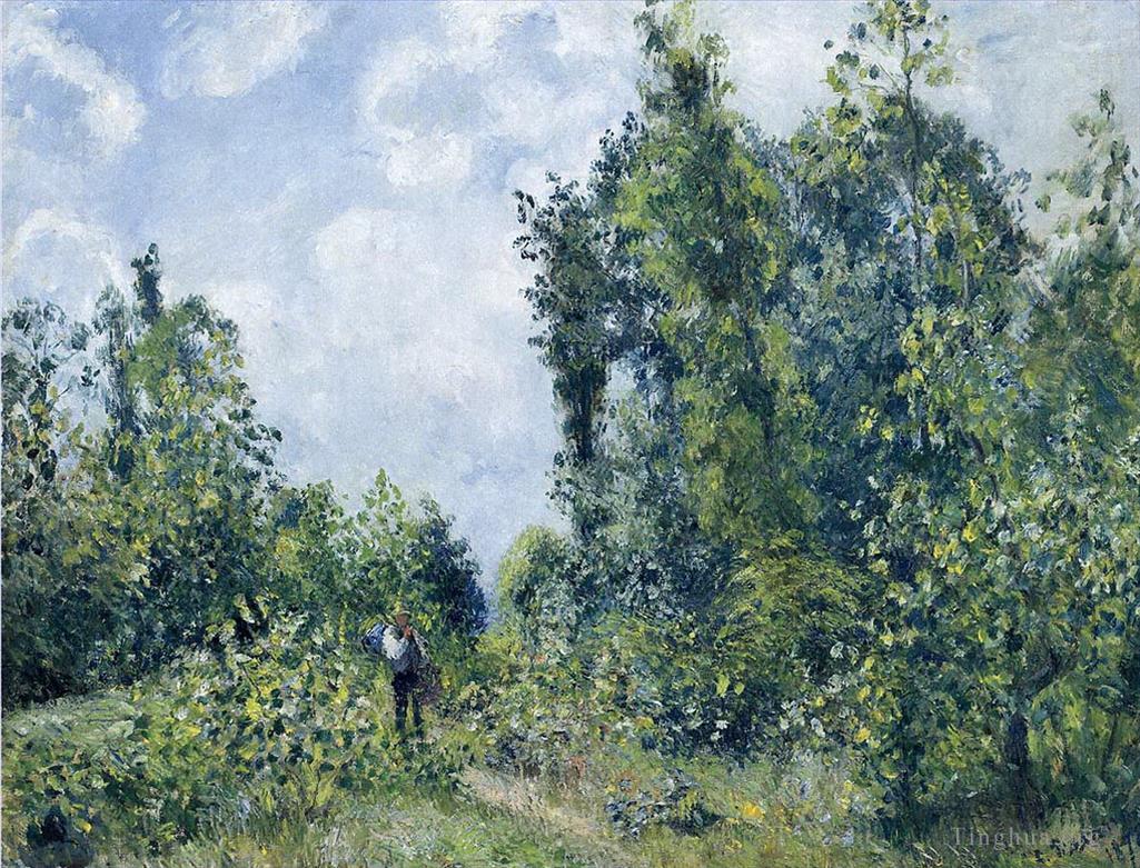 卡米耶·毕沙罗作品《树林附近的流浪者,1887》