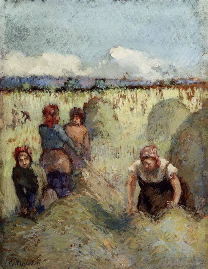 卡米耶·毕沙罗 的各类绘画作品 -  《干草加工》