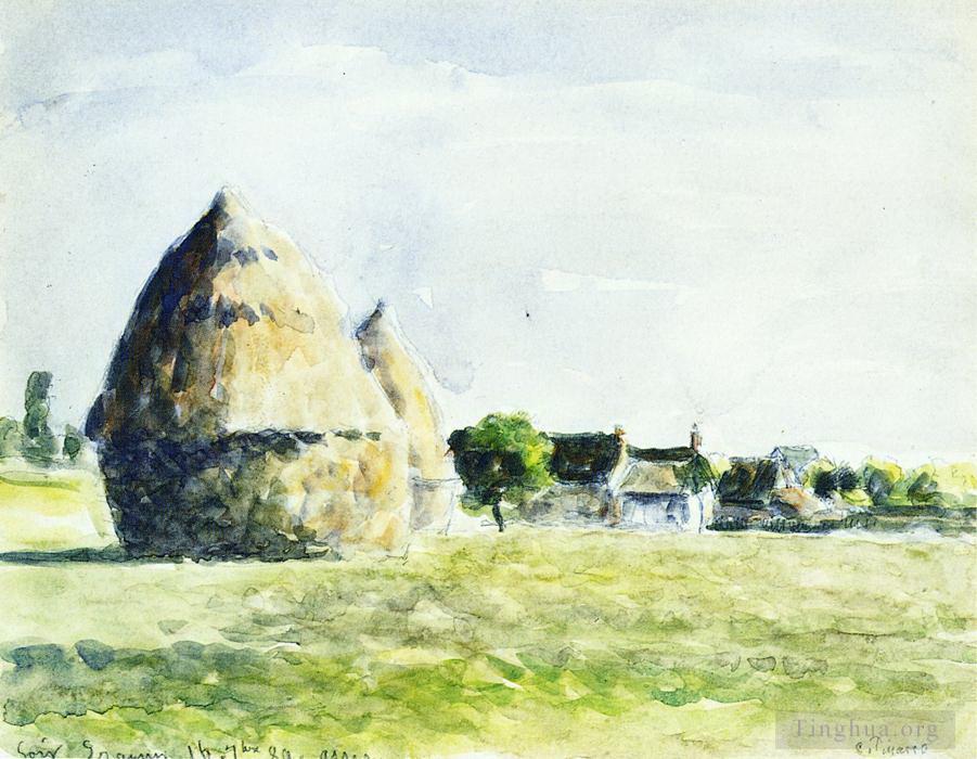 卡米耶·毕沙罗作品《干草堆,1889》