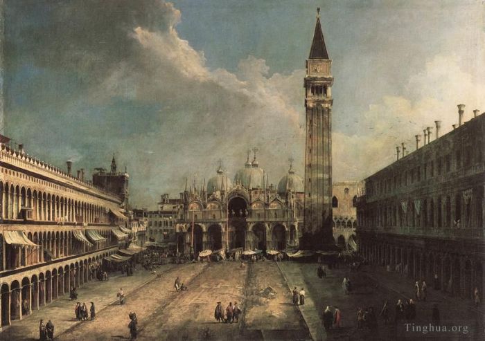 卡纳莱托 的油画作品 -  《卡纳莱托,圣马可广场》