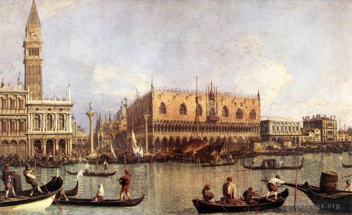 卡纳莱托 的油画作品 -  《总督宫和圣马可广场》
