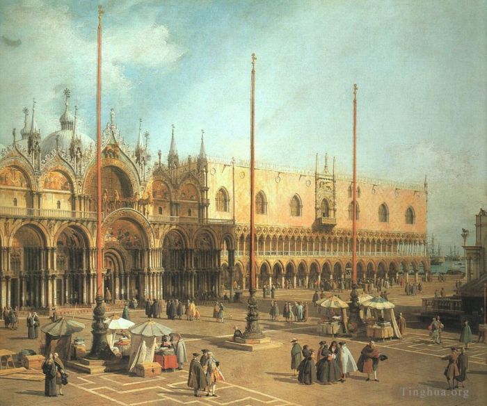 卡纳莱托 的油画作品 -  《圣马可广场向东南看》