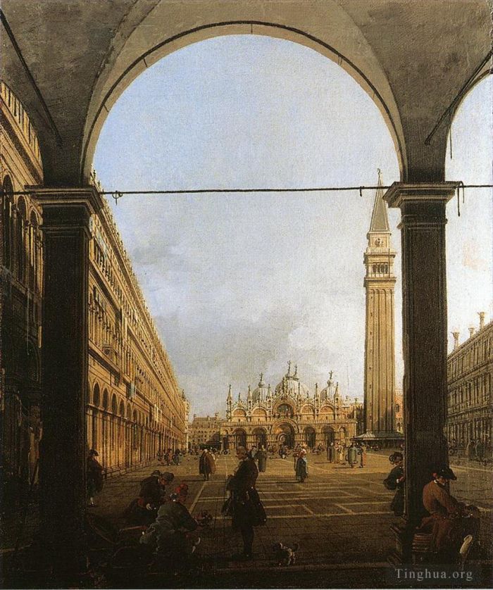 卡纳莱托 的油画作品 -  《圣马可广场向东看》